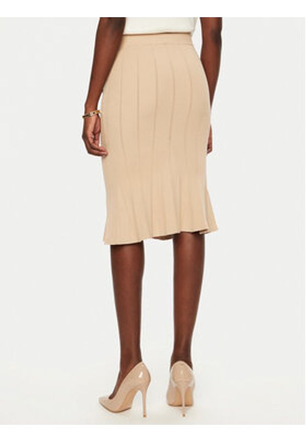 Marciano Guess Spódnica midi 5RGD07 5810Z Beżowy Regular Fit. Kolor: beżowy. Materiał: wiskoza