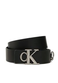 Calvin Klein Jeans Pasek Damski Mono Hardware Leather Belt 30mm K60K610363 Czarny. Kolor: czarny. Materiał: skóra #1