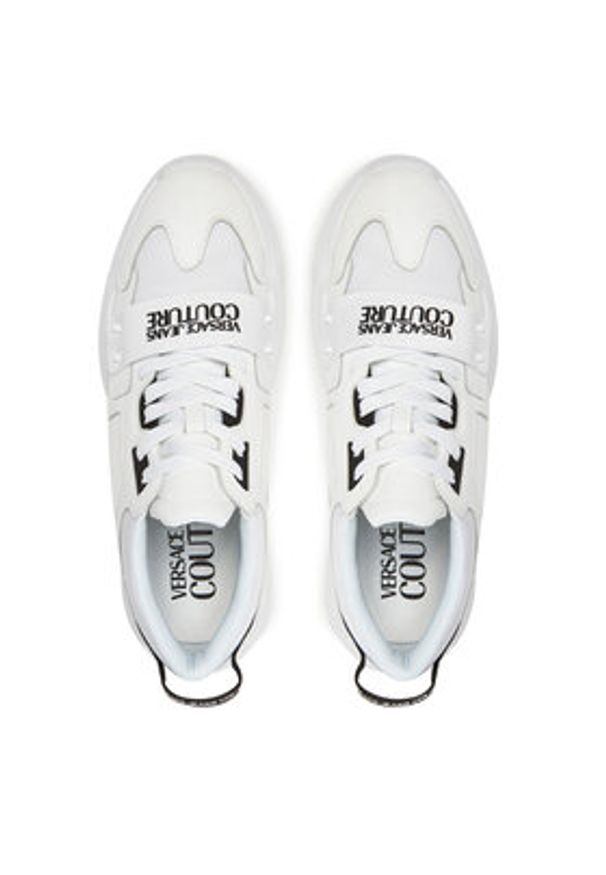 Versace Jeans Couture Sneakersy 78YA3SC4 Biały. Kolor: biały. Materiał: skóra