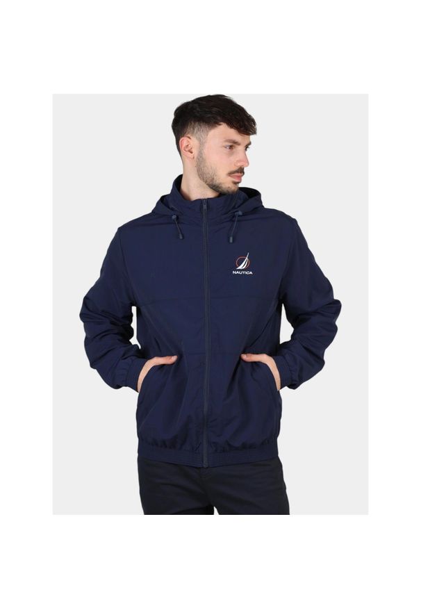 Wiatrówka męska Nautica Eckert FZ. Kolor: niebieski. Materiał: softshell. Sport: turystyka piesza