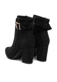 DeeZee Botki HX18052A-61 Czarny. Kolor: czarny. Materiał: materiał #4