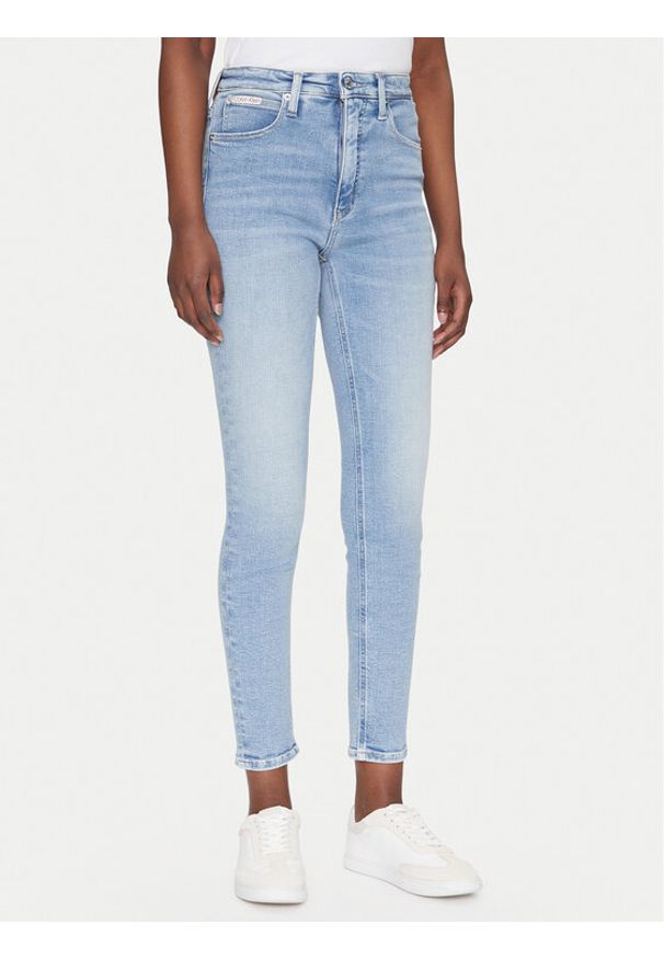 Calvin Klein Jeans Jeansy J20J225141 Niebieski Skinny Fit. Kolor: niebieski