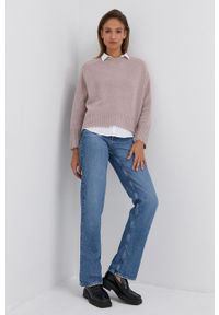 AllSaints Sweter damski kolor różowy. Kolor: różowy. Materiał: kaszmir. Długość rękawa: raglanowy rękaw #3