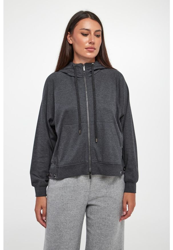 Bluza damska z kapturem PESERICO. Typ kołnierza: kaptur