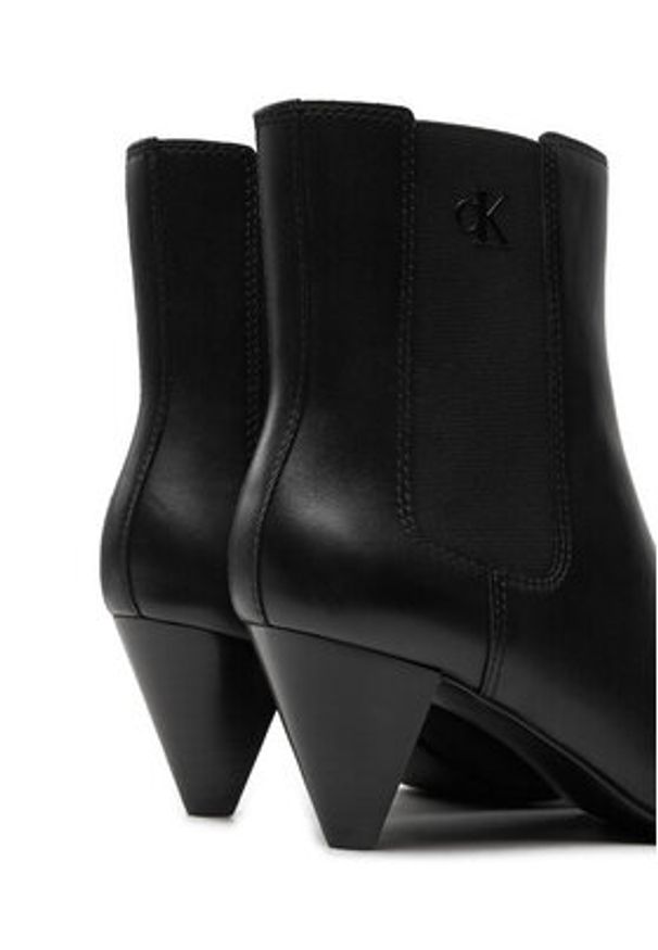 Calvin Klein Botki YW0YW01676 Czarny. Kolor: czarny. Materiał: skóra
