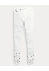 Ralph Lauren - RALPH LAUREN - Białe jeansy z haftem. Stan: podwyższony. Kolor: biały. Wzór: haft #5