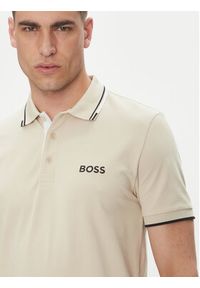 BOSS Polo Paddy Pro 50469102 Beżowy Regular Fit. Typ kołnierza: polo. Kolor: beżowy. Materiał: syntetyk #4
