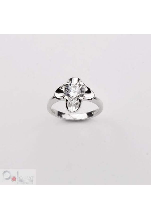 Polcarat Design - Srebrny pierścionek z cyrkonią PK 386. Materiał: srebrne. Kolor: srebrny. Kamień szlachetny: cyrkonia