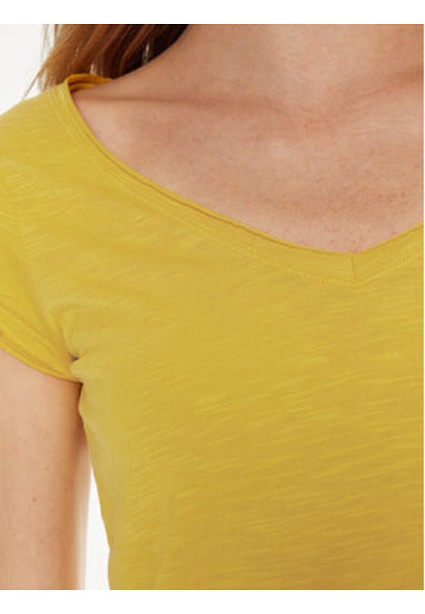 Sisley T-Shirt 3TNHL4007 Żółty Regular Fit. Kolor: żółty. Materiał: bawełna