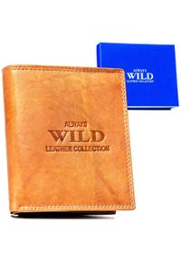 ALWAYS WILD - Portfel skórzany Always Wild AW-N890-MAL j. brązowy. Kolor: brązowy. Materiał: skóra