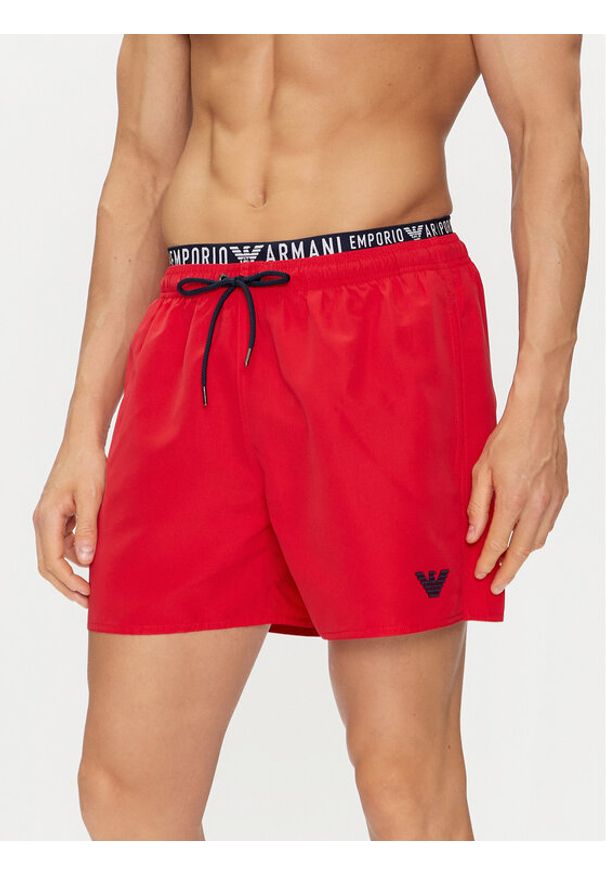 Emporio Armani Underwear Szorty kąpielowe 211740 4R432 00774 Czerwony Regular Fit. Kolor: czerwony. Materiał: syntetyk