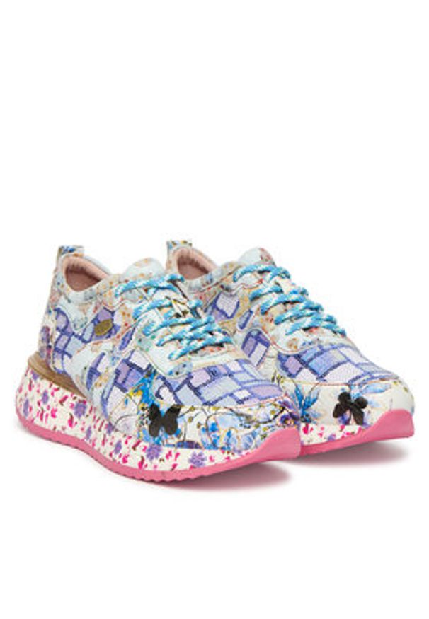Laura Vita Sneakersy Delphine 07 Kolorowy. Materiał: skóra. Wzór: kolorowy