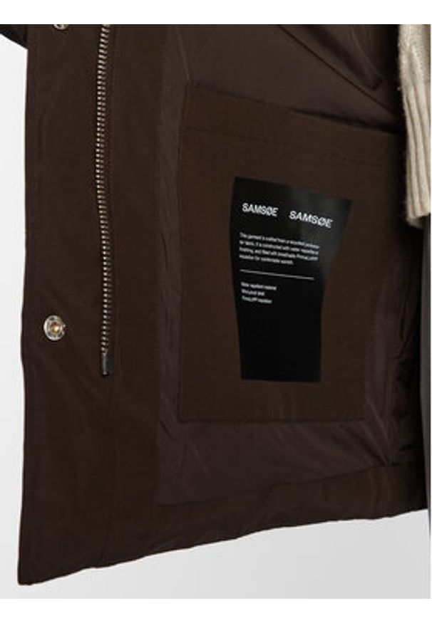 Samsoe & Samsoe - Samsøe Samsøe Kurtka zimowa Hana F22300136 Brązowy Relaxed Fit. Kolor: brązowy. Materiał: syntetyk. Sezon: zima