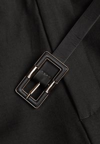 Born2be - Czarne Garniturowe Spodnie o Szerokim Kroju z Paskiem Corrive. Stan: podwyższony. Kolor: czarny. Styl: elegancki, klasyczny #6