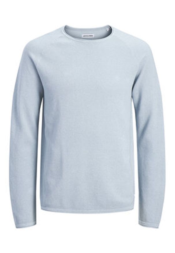 Jack & Jones Sweter Hill 12157321 Błękitny Regular Fit. Kolor: niebieski. Materiał: bawełna
