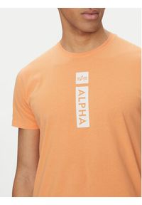 Alpha Industries T-Shirt 146509 Pomarańczowy Regular Fit. Kolor: pomarańczowy. Materiał: bawełna