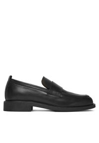 Calvin Klein Półbuty SQ RUBBER LOAFER HM0HM01901 Czarny. Kolor: czarny. Materiał: skóra