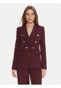 Maryley Marynarka 25IB139/43BU Bordowy Regular Fit. Kolor: czerwony. Materiał: syntetyk