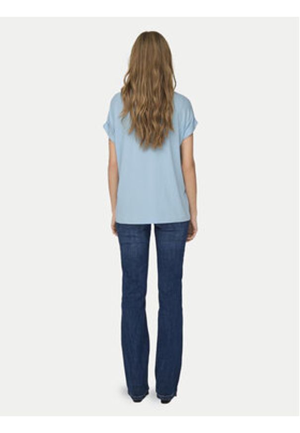 only - ONLY T-Shirt Moster 15106662 Błękitny Regular Fit. Kolor: niebieski. Materiał: wiskoza