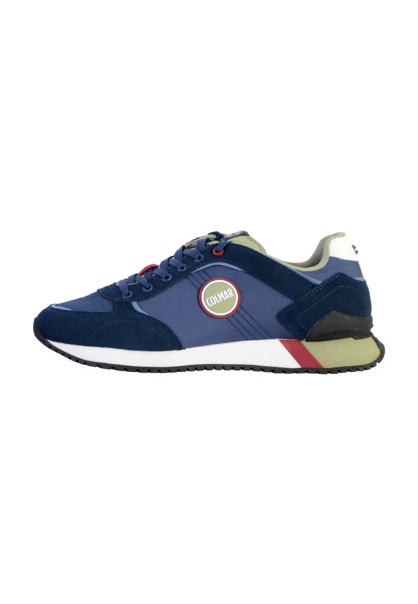 Buty do chodzenia męskie Colmar Travis Plus. Zapięcie: sznurówki. Kolor: niebieski. Materiał: skóra, materiał, tkanina, guma, syntetyk. Szerokość cholewki: normalna. Sport: turystyka piesza