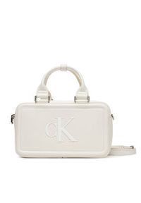 Calvin Klein Torebka Bold Ck Bauletto Crossbody LV04F3411G Biały. Kolor: biały. Materiał: skórzane #5