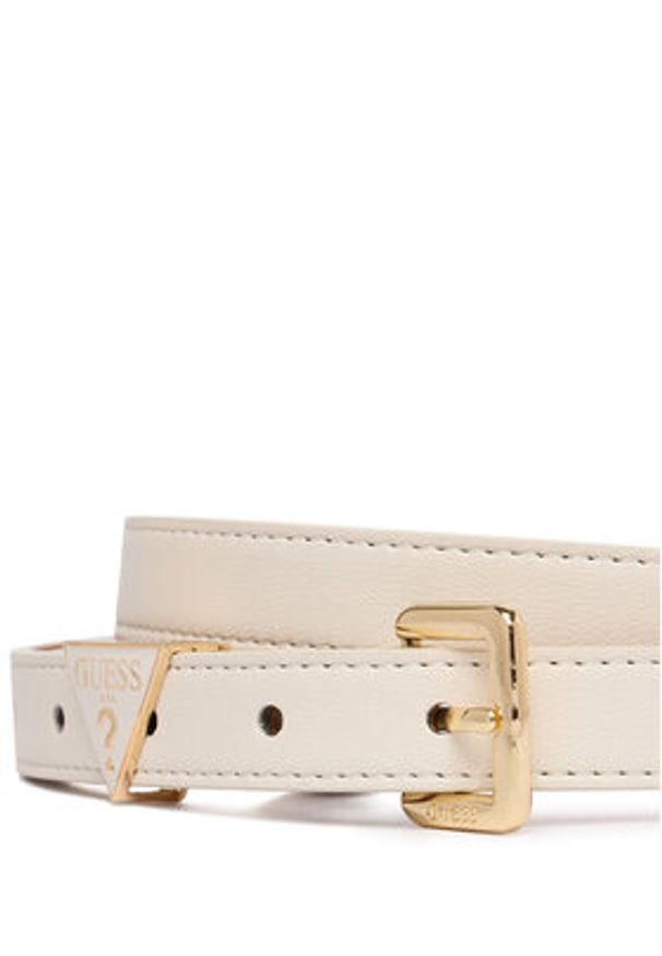 Guess Pasek Damski BW9323 P6120 Biały. Kolor: biały. Materiał: skóra