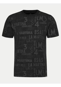 La Martina T-Shirt YMR008 JS393 Czarny Regular Fit. Kolor: czarny. Materiał: bawełna