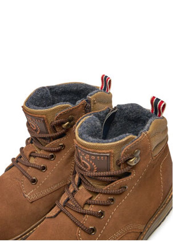 Bugatti Trapery 325A0Q Brązowy. Kolor: brązowy. Materiał: nubuk, skóra