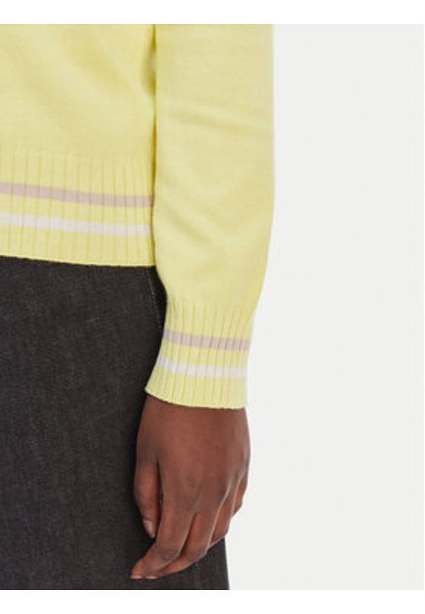 Liu Jo Sport Sweter TA6068 MS49I Żółty Regular Fit. Kolor: żółty. Materiał: wiskoza. Styl: sportowy
