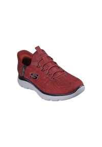 skechers - Tenisówki Skechers Model Summits - Key Pace Slip-ins Kolor Czerwony. Kolor: czerwony. Materiał: tkanina. Model: Skechers Sport