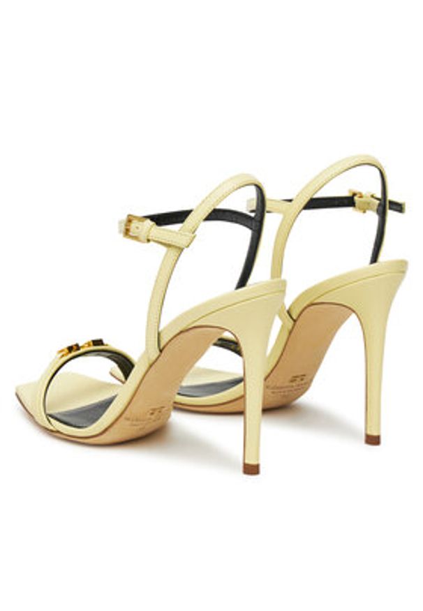 Elisabetta Franchi Sandały SA57L51E2 DC7 Żółty. Kolor: żółty. Materiał: skóra