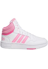 Adidas - Buty adidas Hoops 3.0 Mid K Jr IG3716. Okazja: na co dzień. Zapięcie: sznurówki. Materiał: materiał, syntetyk, guma. Szerokość cholewki: normalna #4