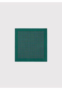 Pako Lorente - PAKO LORENTE – Zielona poszetka męska z wzorem geometrycznym. Kolor: zielony. Materiał: bawełna. Wzór: geometria