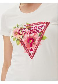 Guess T-Shirt W5GI10 J1314 Biały Slim Fit. Kolor: biały. Materiał: bawełna #5