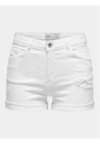 JDY Szorty jeansowe Blume 15293951 Biały Tight Fit. Kolor: biały. Materiał: bawełna