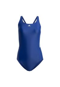 Adidas - Mid 3-Stripes Swimsuit. Kolor: biały, zielony, niebieski, wielokolorowy #2