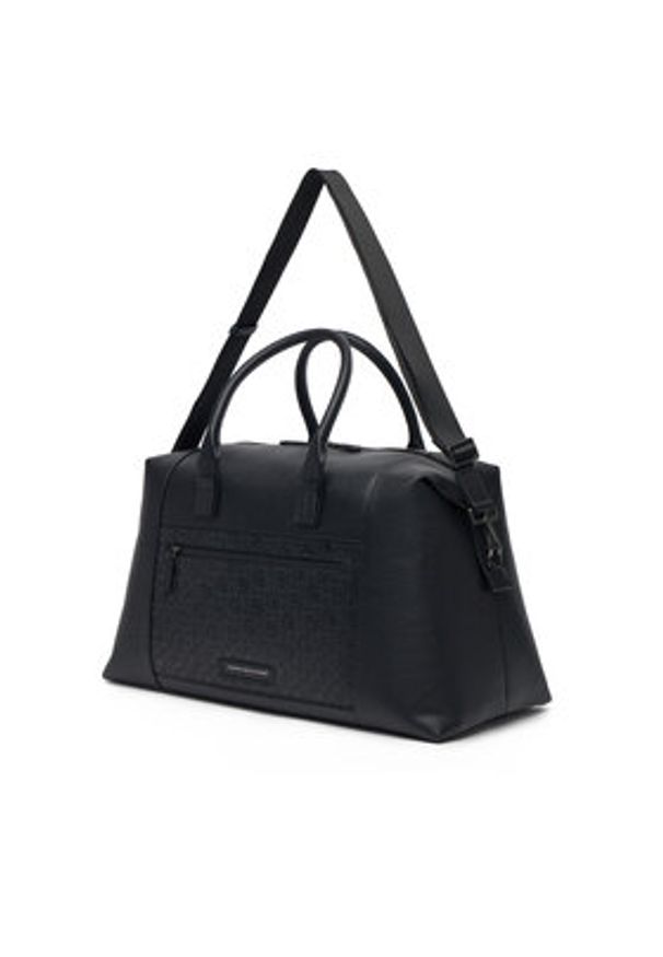 TOMMY HILFIGER - Tommy Hilfiger Torba Th Monogram Duffle AM0AM13383 Czarny. Kolor: czarny. Materiał: skóra