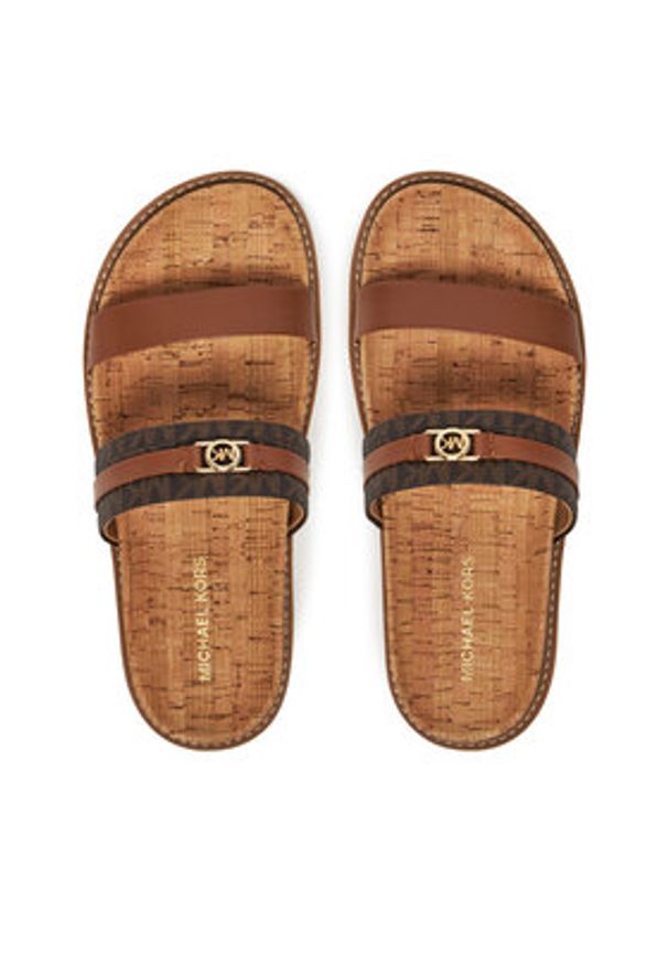 MICHAEL Michael Kors Klapki Mandy 40S5MAFS3L Brązowy. Kolor: brązowy. Materiał: materiał, syntetyk
