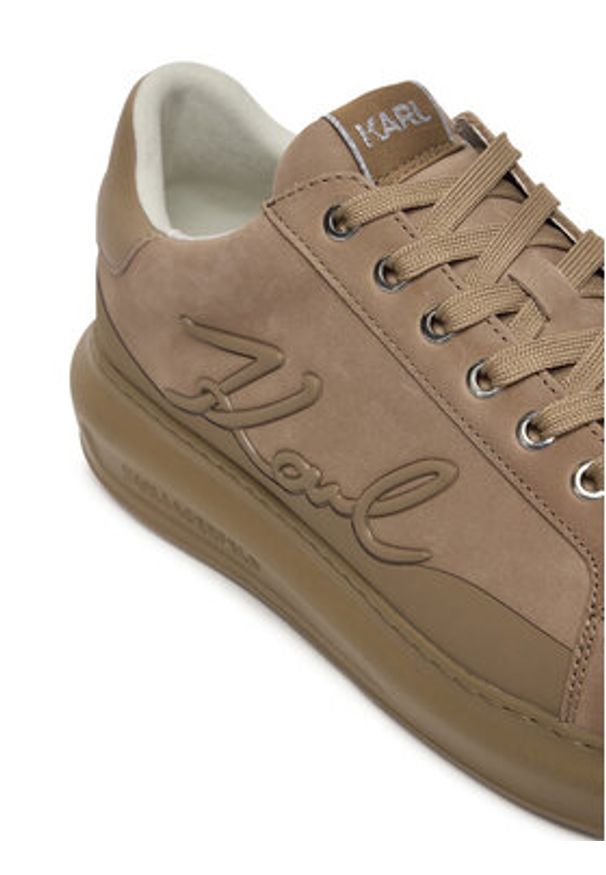 Karl Lagerfeld - KARL LAGERFELD Sneakersy Kapri KL52542F Beżowy. Kolor: beżowy. Materiał: skóra, nubuk