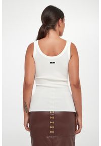 Elisabetta Franchi - Top damski prążkowany z jedwabiem ELISABETTA FRANCHI. Materiał: prążkowany, jedwab #4