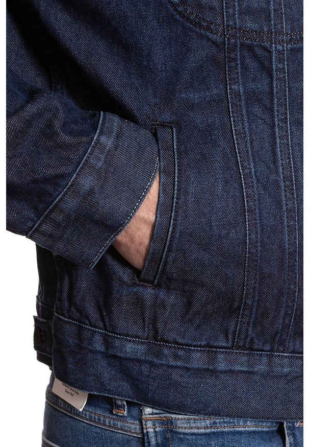 Lee - KURTKA JEANSOWA LEE RIDER JACKET DARK ELECTRIC L89ZITOU 112123982. Materiał: jeans