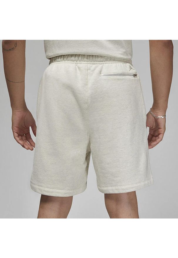 Szorty Jordan Men Wordmark Fleece Short Oatmeal Heather, Mężczyźni. Kolor: beżowy. Materiał: materiał, bawełna. Długość: krótkie. Sezon: lato