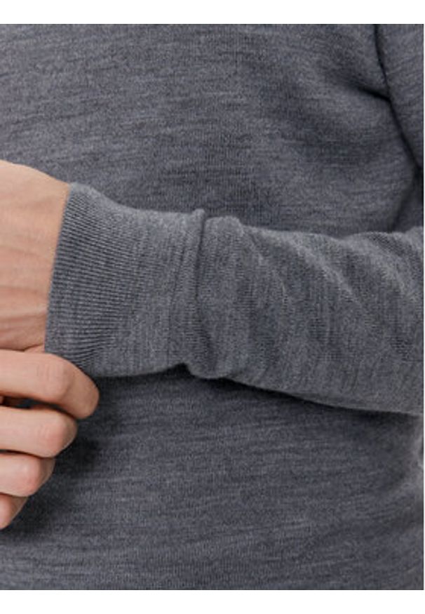 Calvin Klein Golf Superior K10K110420 Szary Slim Fit. Typ kołnierza: golf. Kolor: szary. Materiał: wełna