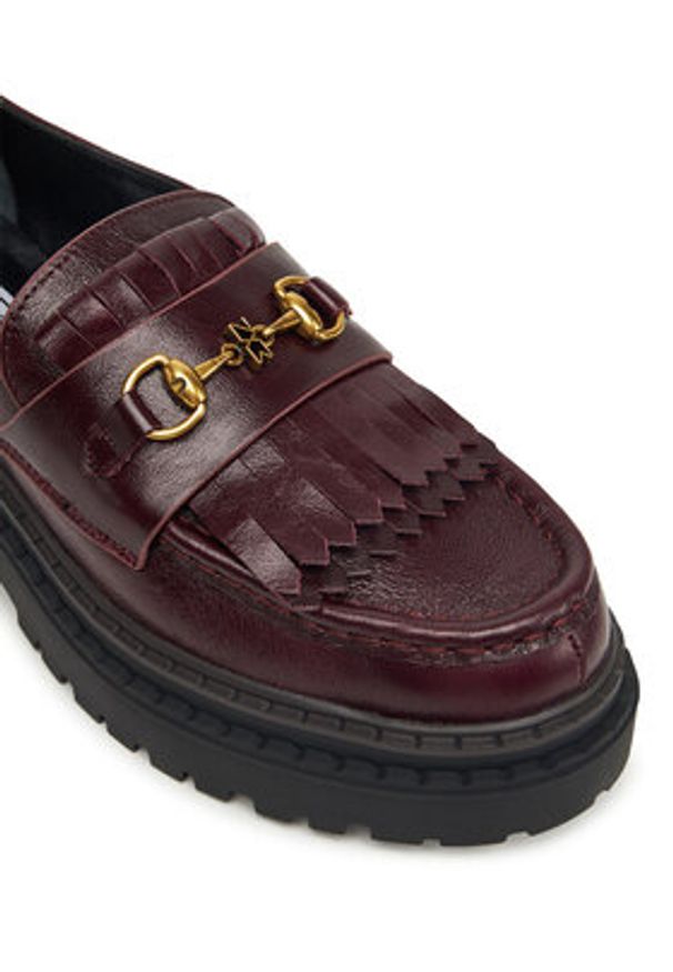 Nokwol Loafersy Perry Bordowy. Kolor: czerwony. Materiał: skóra