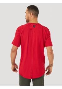 Wrangler - WRANGLER SS PERFORMANCE TEE MĘSKI T-SHIRT KOSZULKA LOGO HAUTE RED WA7BDUR18. Materiał: tkanina, poliester, elastan, materiał. Długość rękawa: krótki rękaw. Długość: krótkie #3