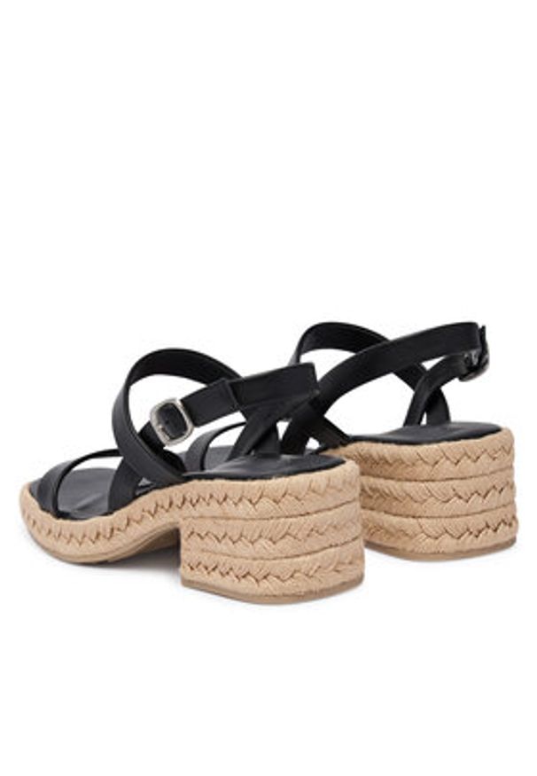 Calvin Klein Sandały Block Heel Espa 50 Slingb Lth HW0HW02903 Czarny. Kolor: czarny. Materiał: skóra