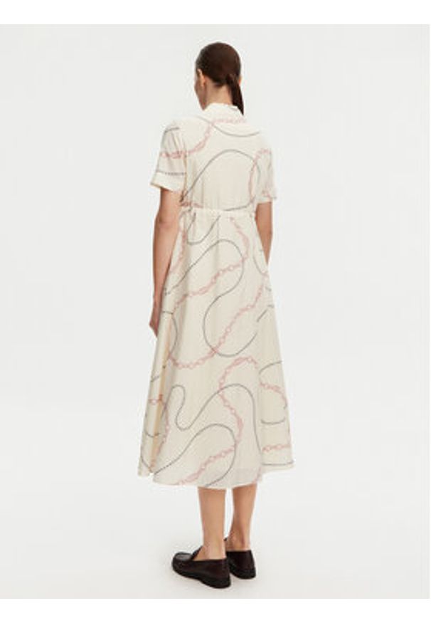 TOMMY HILFIGER - Tommy Hilfiger Sukienka koszulowa Voile WW0WW46009 Beżowy Regular Fit. Kolor: beżowy. Materiał: bawełna, wiskoza. Typ sukienki: koszulowe