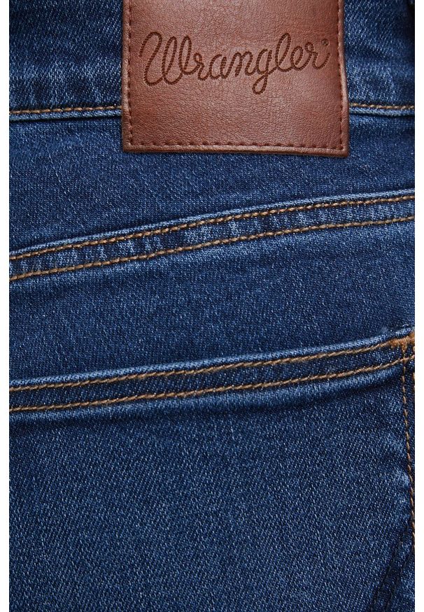 Wrangler jeansy SLIM SOFT STAR damskie high waist. Stan: podwyższony. Kolor: niebieski