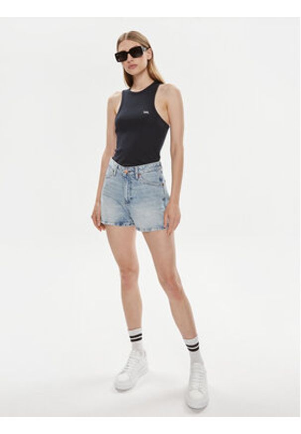 Lee Top 112341592 Czarny Slim Fit. Kolor: czarny. Materiał: bawełna
