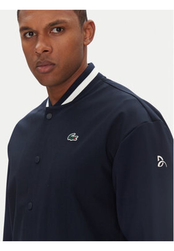 Lacoste Kurtka bomber SH1045 Granatowy Regular Fit. Kolor: niebieski. Materiał: syntetyk